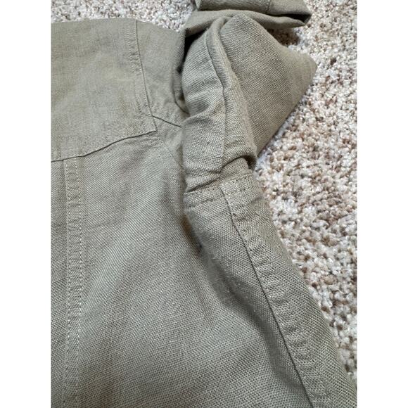 J. Jill Women's blazer, tan, Linen Blend size Medium, lightweight jacket - Picture 9 of 10